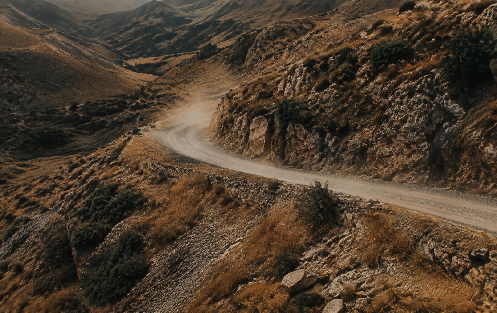 Gravelpad uit het eerste oefenroadbook